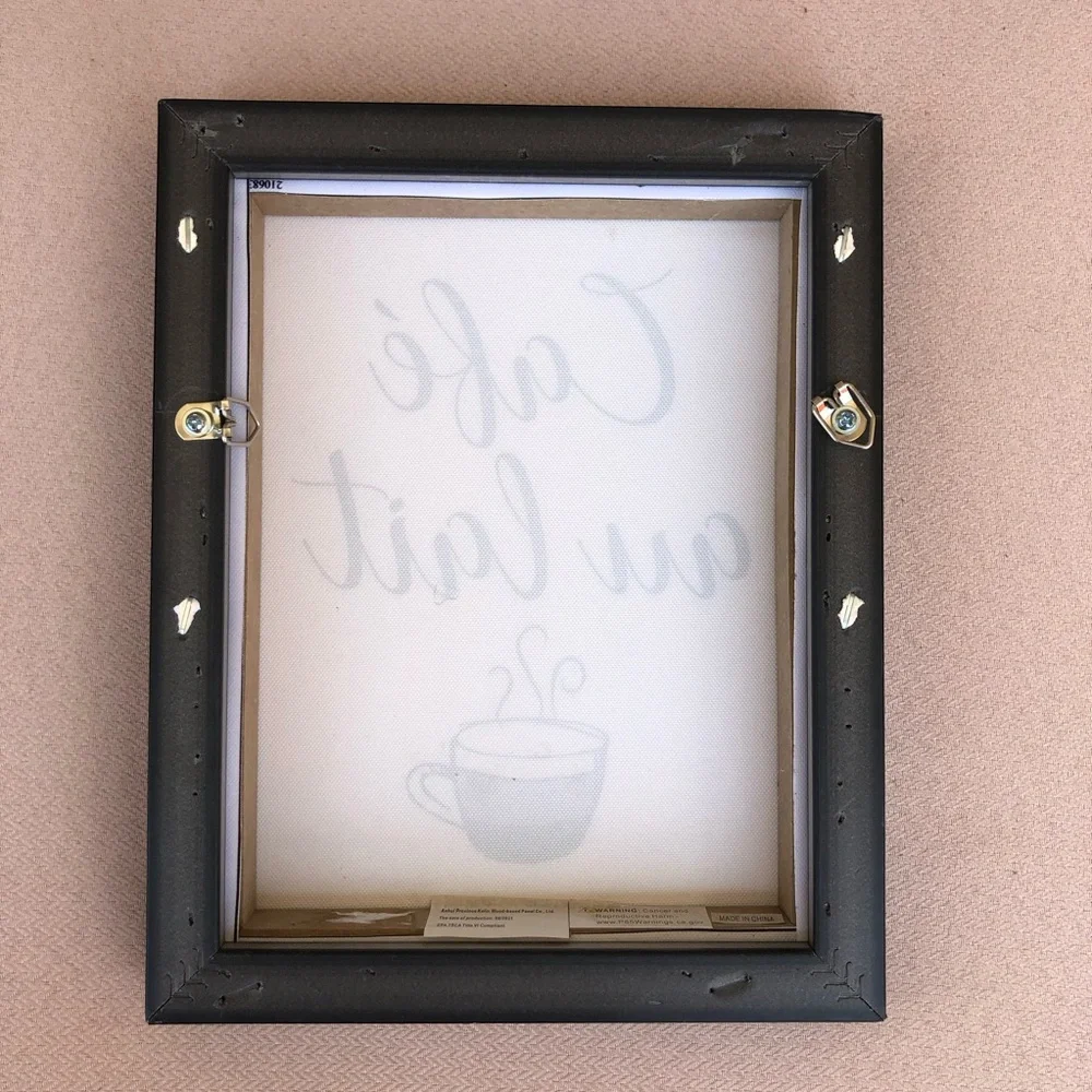 Coffee Lover's Wood Base Panels Set of 3 Modern m Minimalist Wall Art Prints